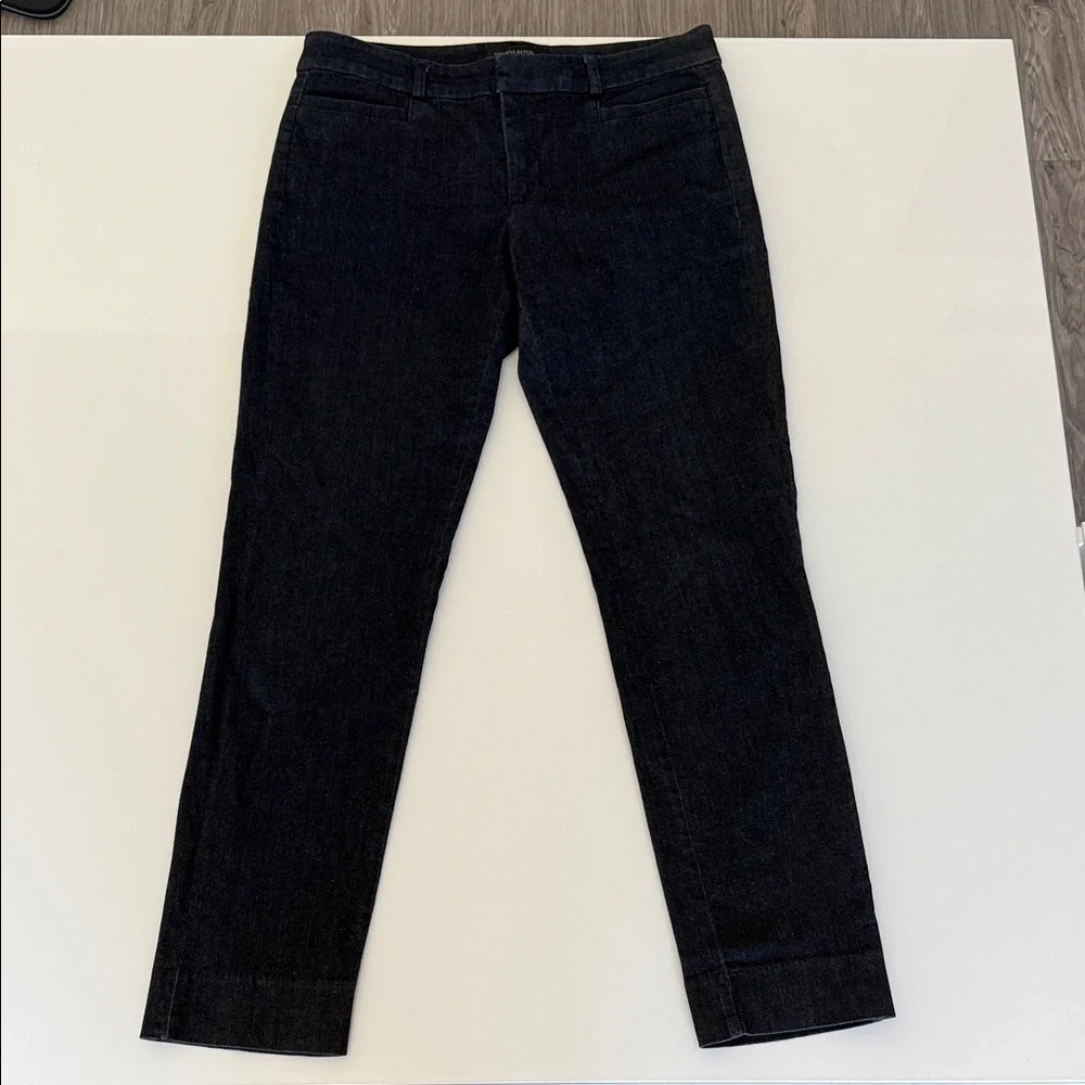 Banana Republic Jeans Size 4 Petite Womens Sloan Fit Straight Dark Wash Blue